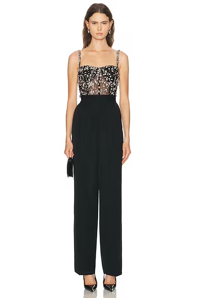 Bustier Jumpsuit Black