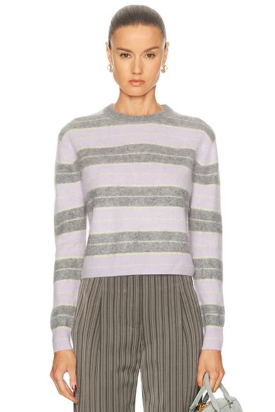 Grizzly Stripe Crewneck Sweater Dusk Combo