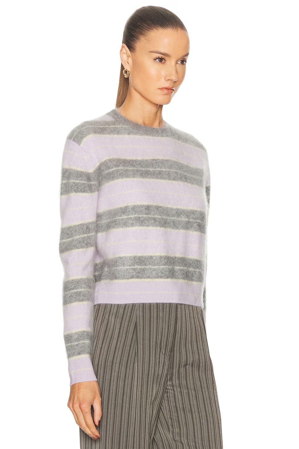 Grizzly Stripe Crewneck Sweater Dusk Combo