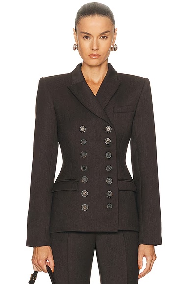 Double Breasted Blazer Espresso