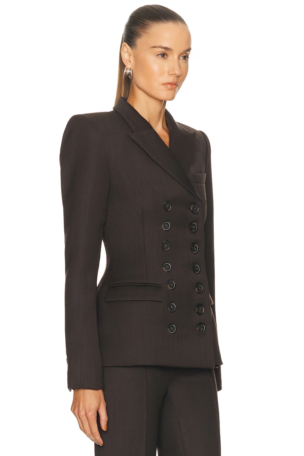 Double Breasted Blazer Espresso