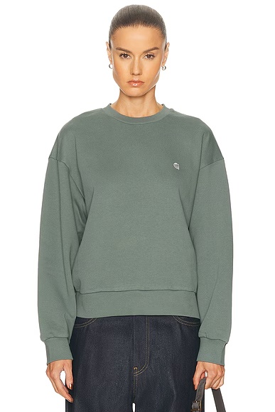 Casey Sweatshirt Velvet Green & Silver