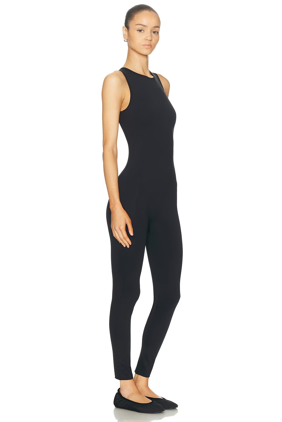 Asymmetric Leotard Black
