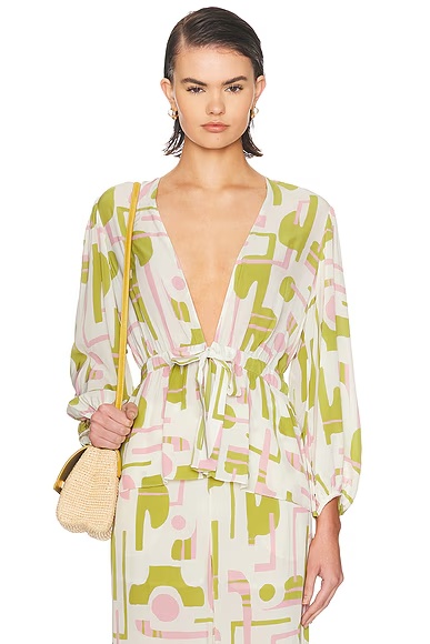 Tie Front Top Unique