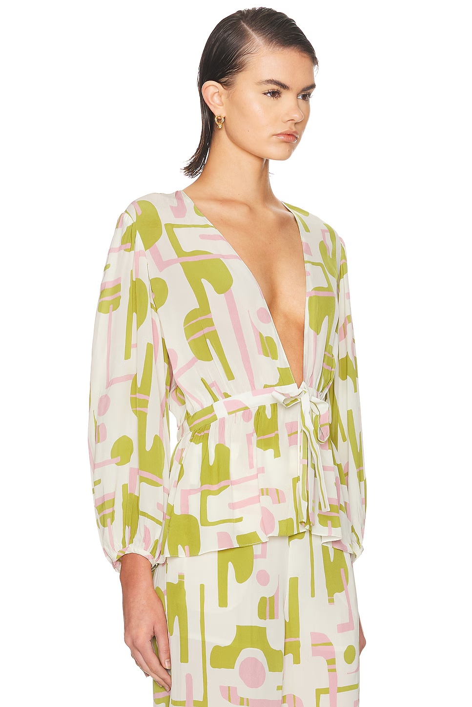 Tie Front Top Unique