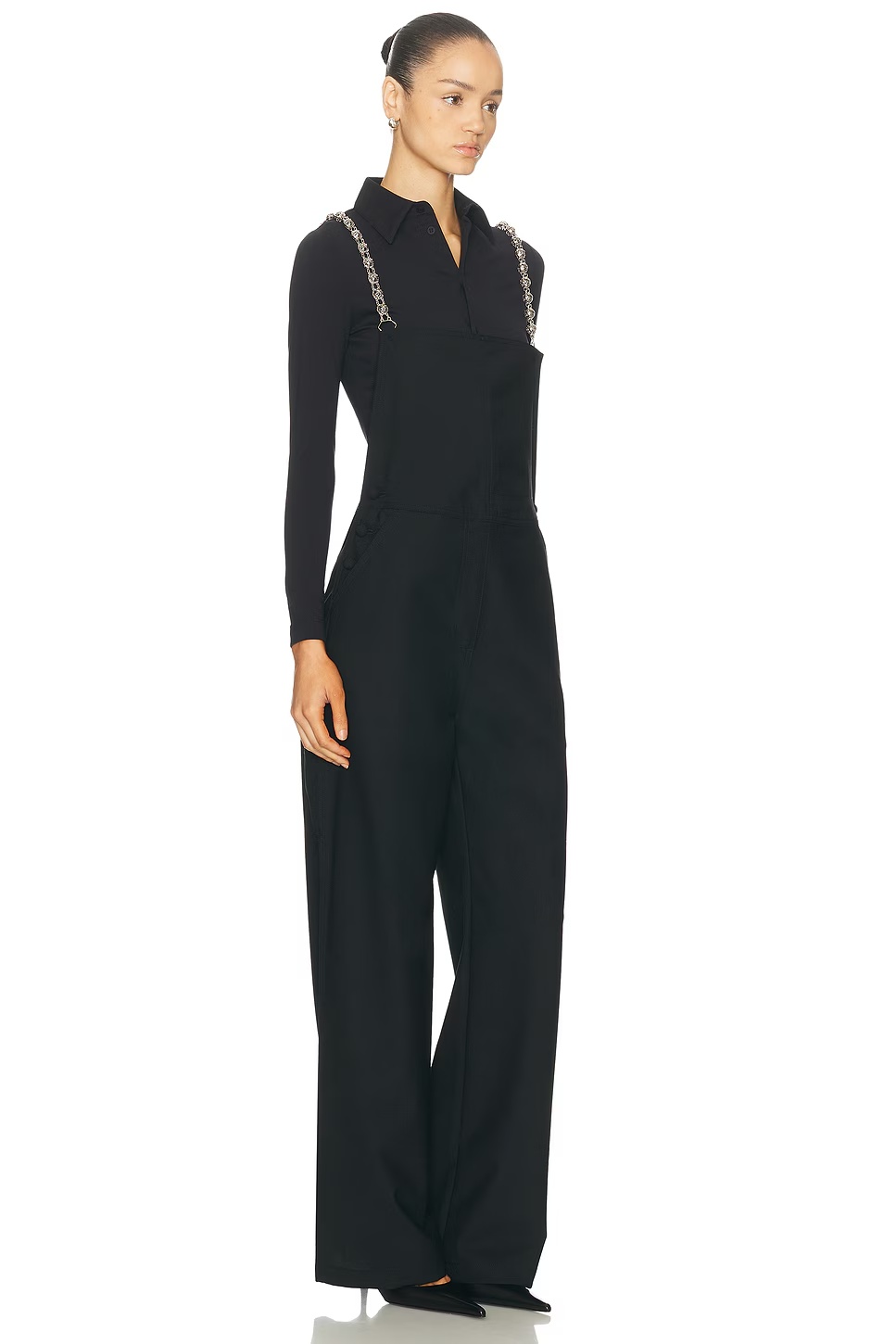 Chained Suiting Overall Black