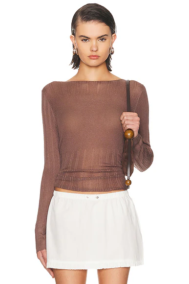 Open Work Long Sleeve Top Hazel