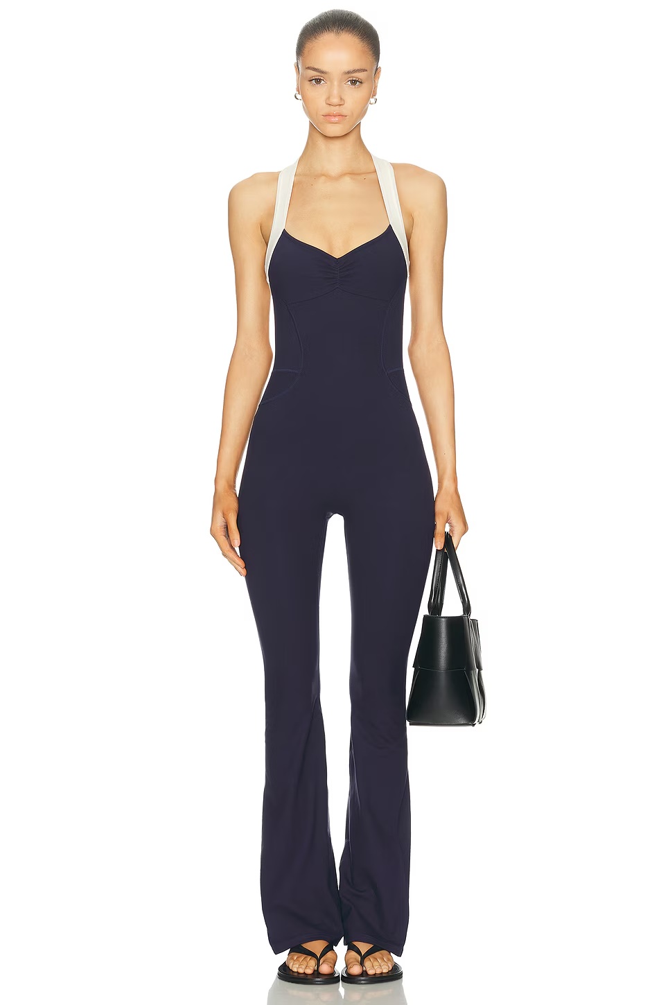 The Sculpt Onesie Navy & Creme