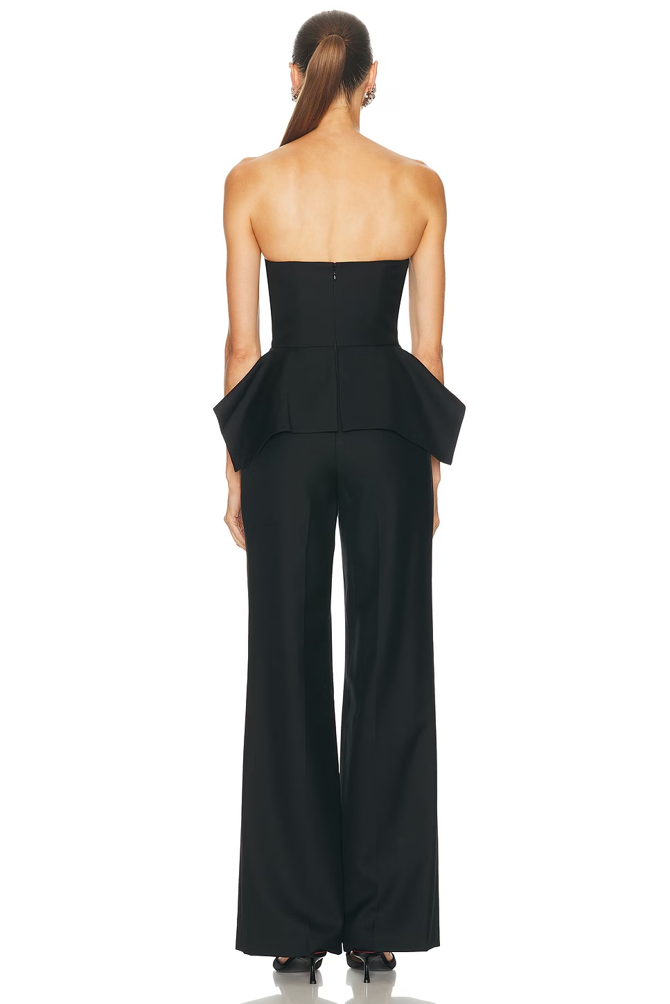 Peplum Jumpsuit Black