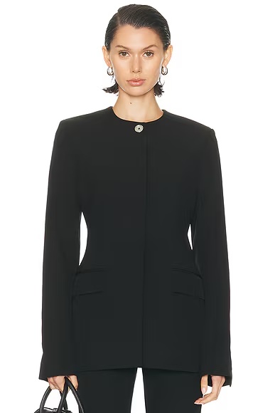 Collarless Evening Jacket Black