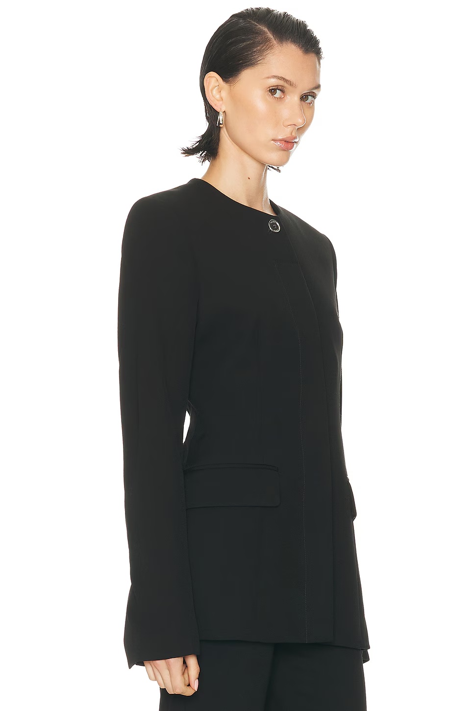Collarless Evening Jacket Black
