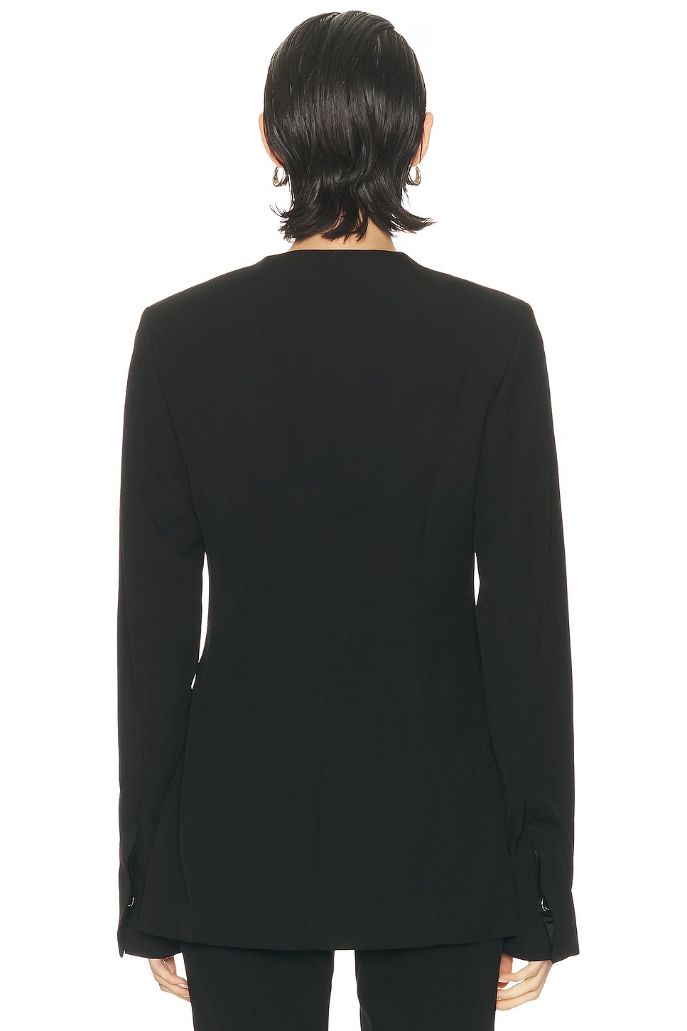 Collarless Evening Jacket Black