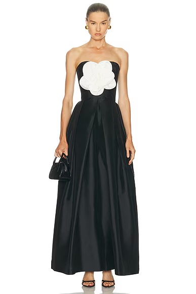 Taffeta Bloom Jumpsuit Black