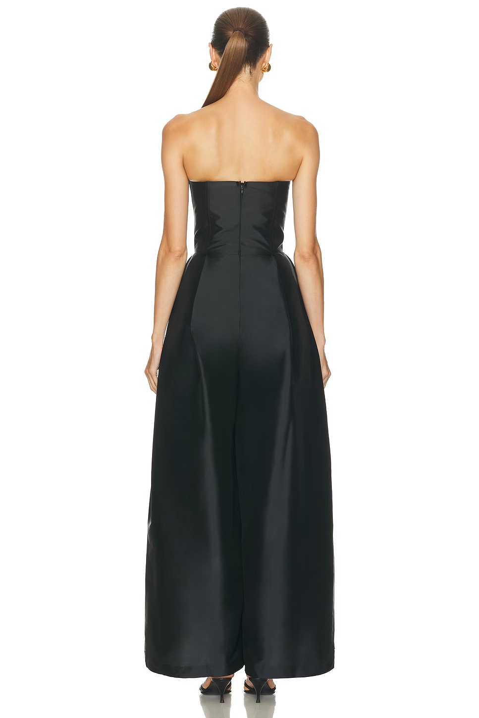 Taffeta Bloom Jumpsuit Black