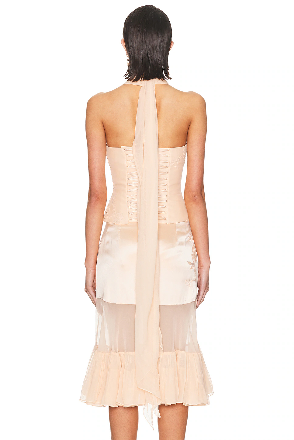 Matte Silk Chiffon Top Honey