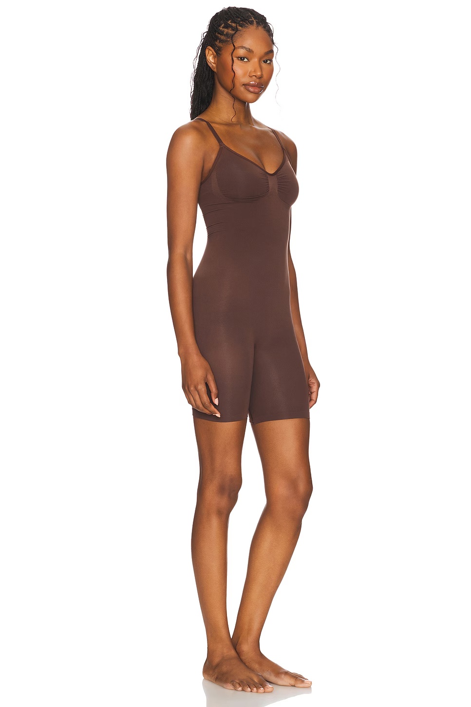 Seamless Sculpt Mid Thigh Bodysuit Cocoa