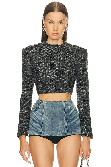 Cropped Jacket Black
