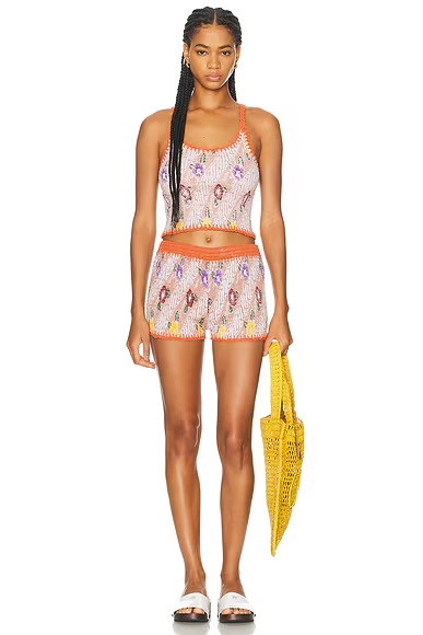Ariya Batik Short Set Batik With Crochet