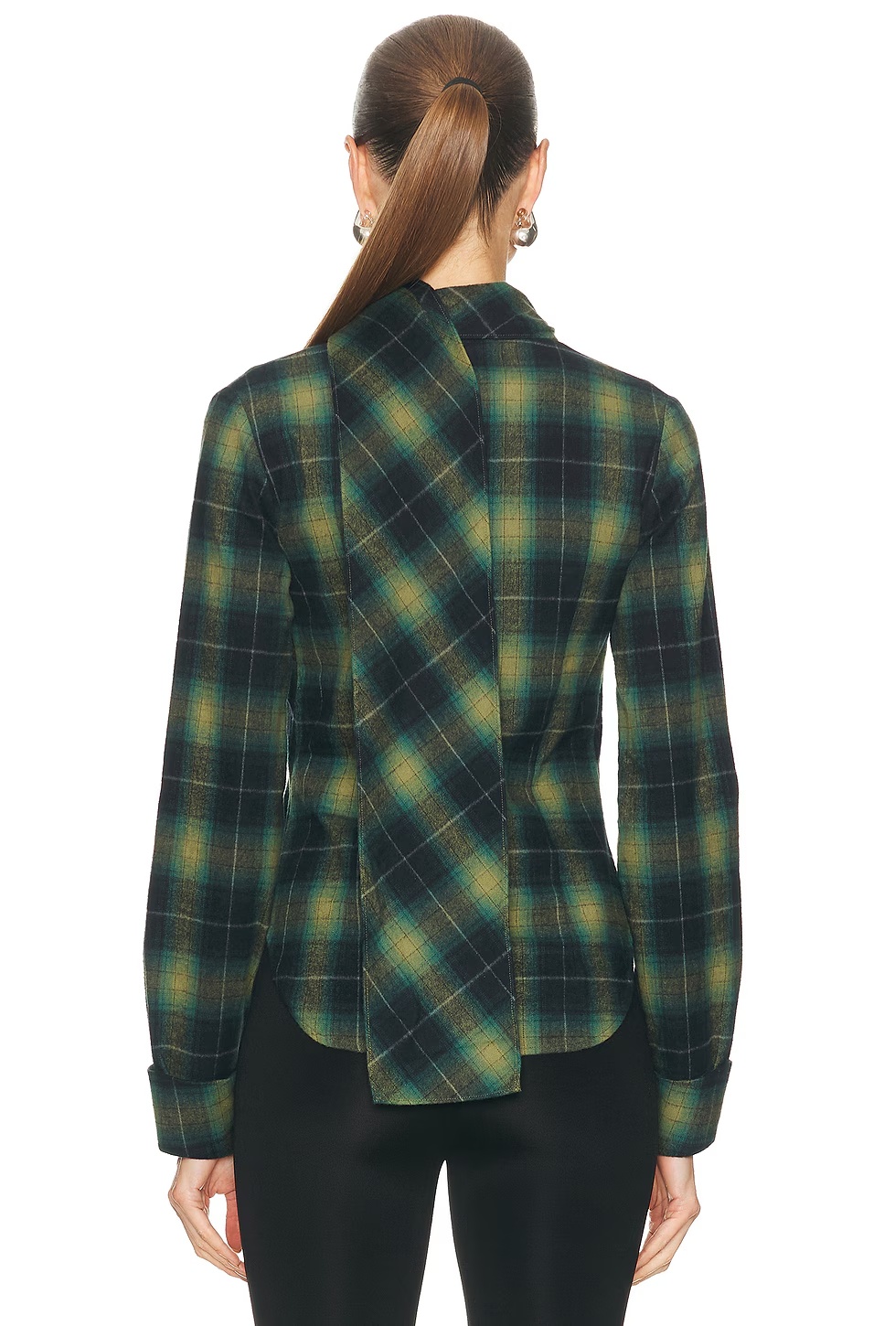 Iris Scarf Shirt Green