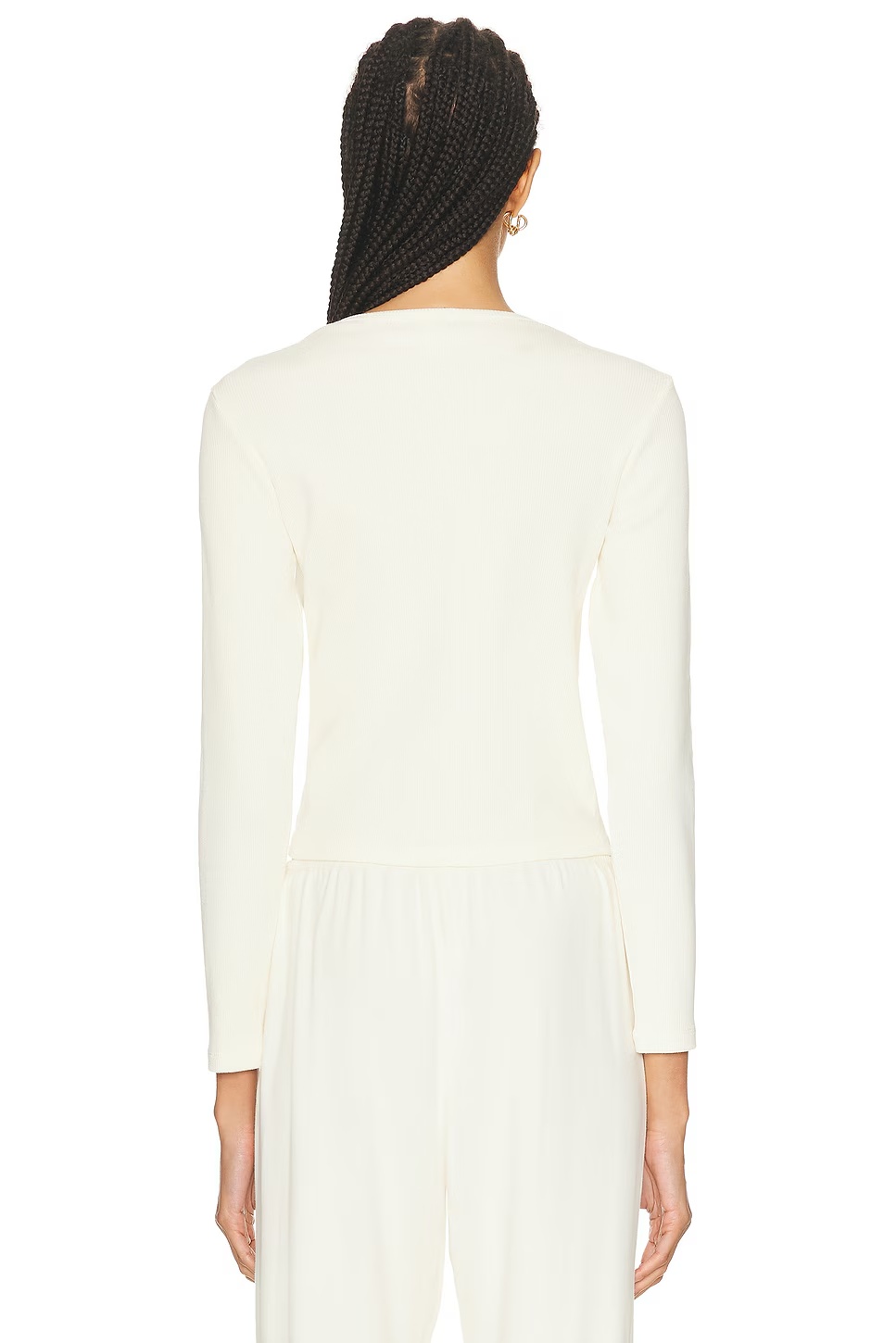 The Rib Cardigan Creme