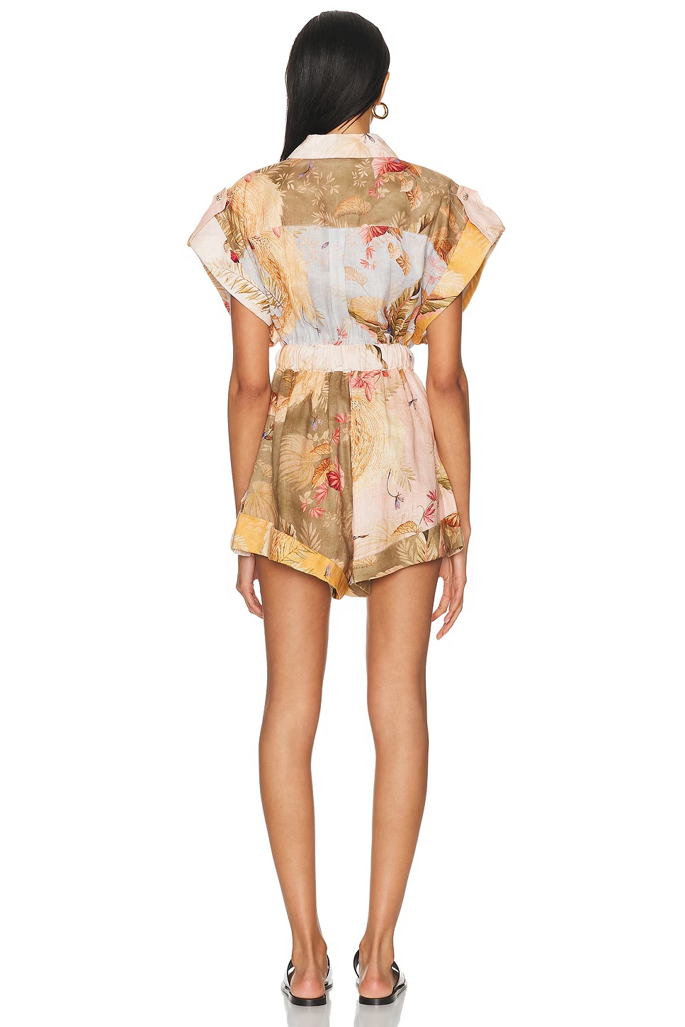 Ascension Cuffed Playsuit Spliced