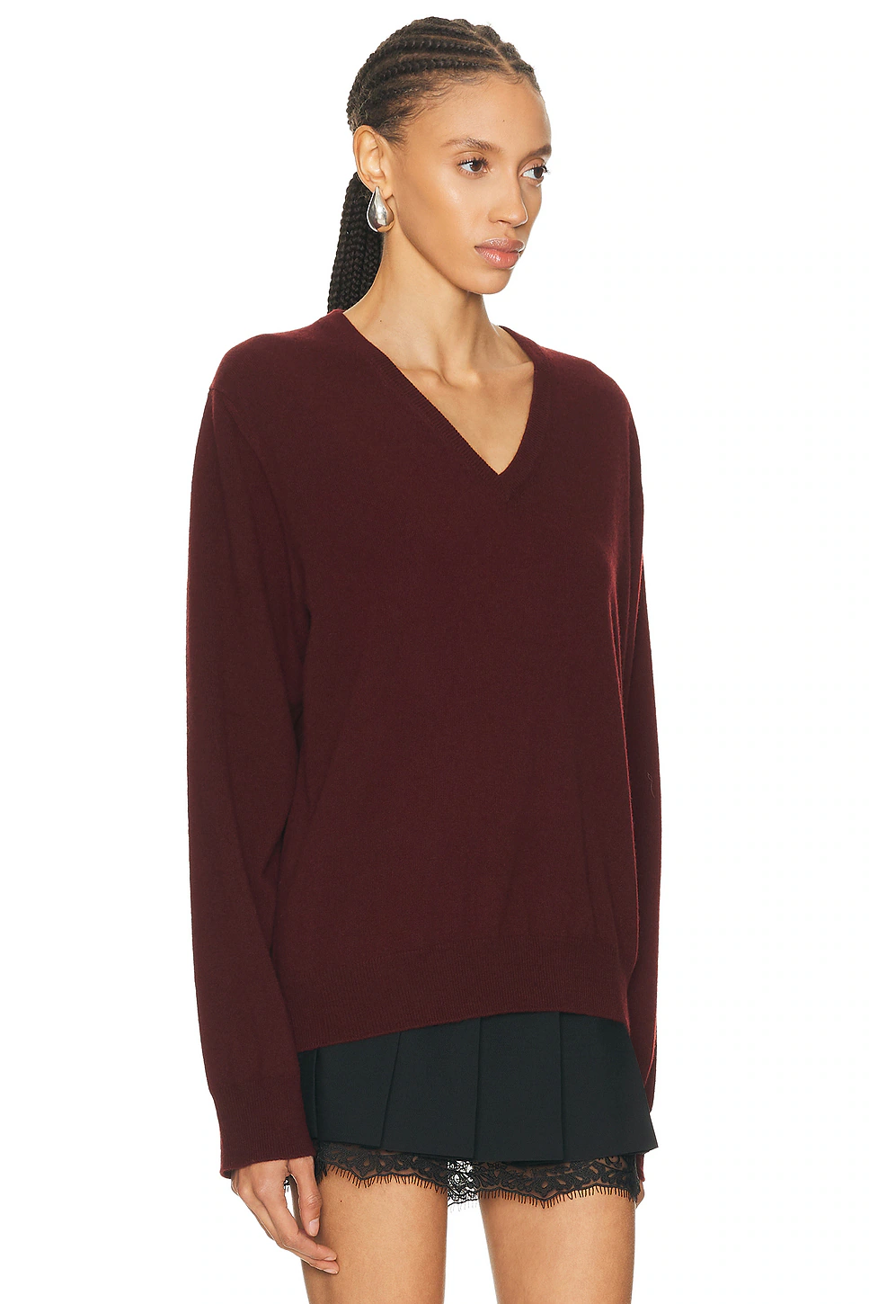 V-Neck Sweater Burgundy