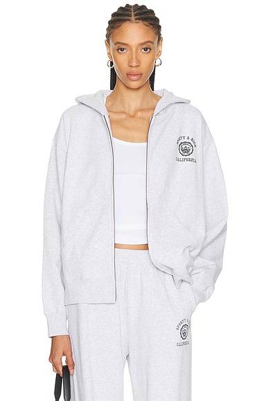 California Emblem Zip Hoodie Heather Gray
