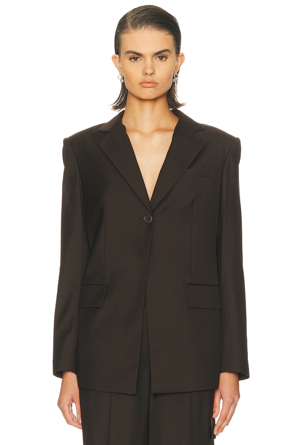Cut Away Blazer Dark Chocolate