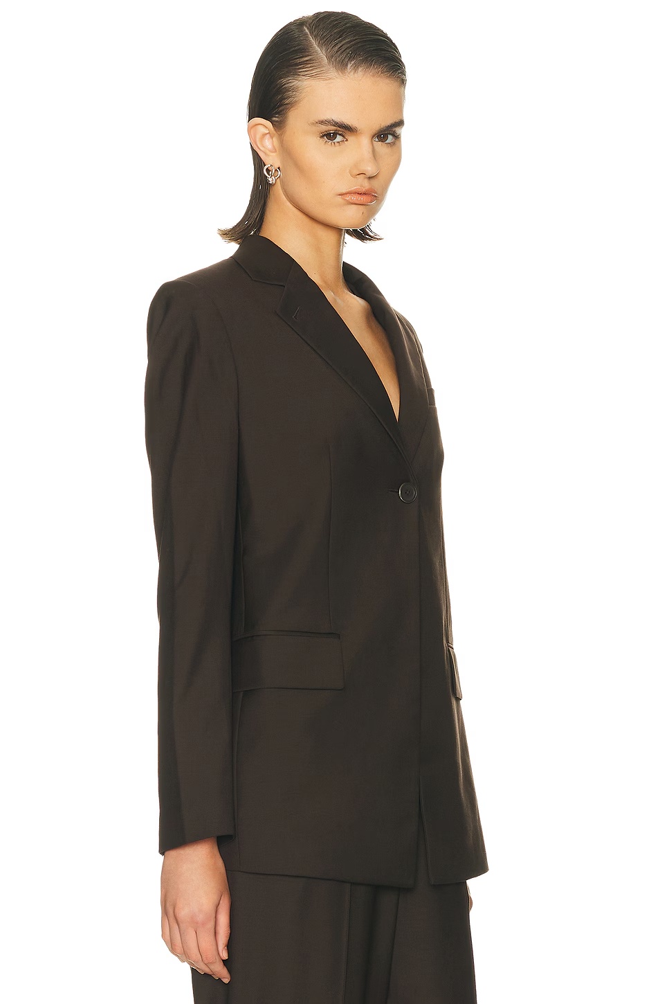 Cut Away Blazer Dark Chocolate