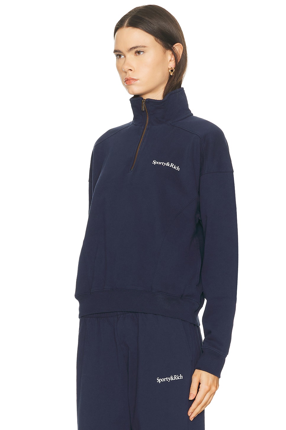 Play Tennis Quarter Zip Sweatshirt Dark Navy