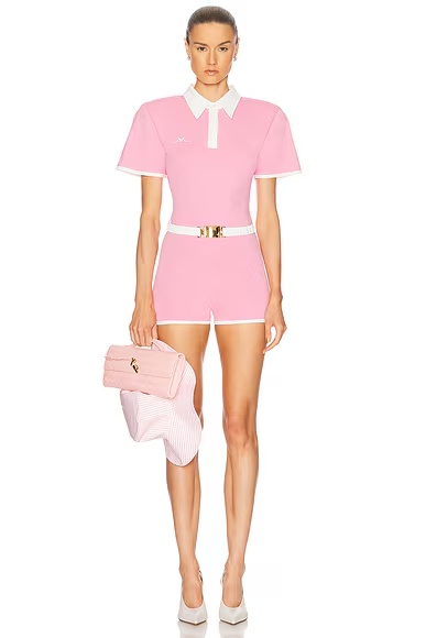 Short Sleeve Romper Pink