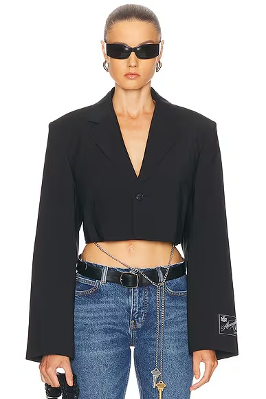 Cropped Blazer Black