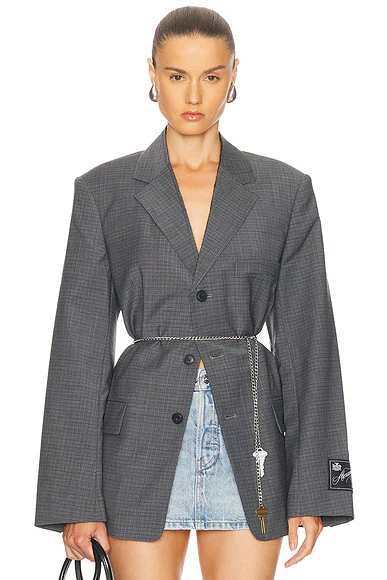 Tailored Blazer Dark Grey Melange