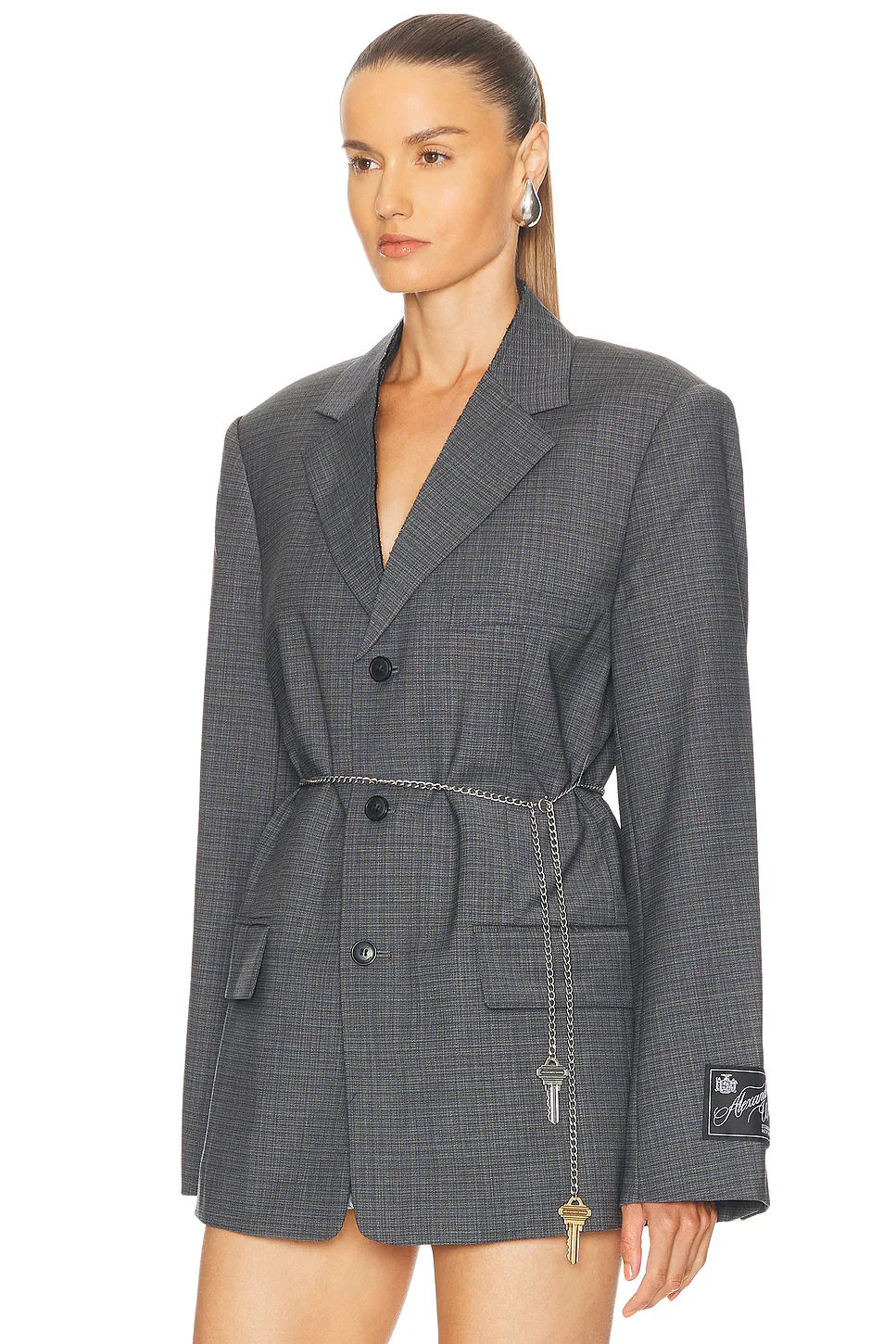 Tailored Blazer Dark Grey Melange