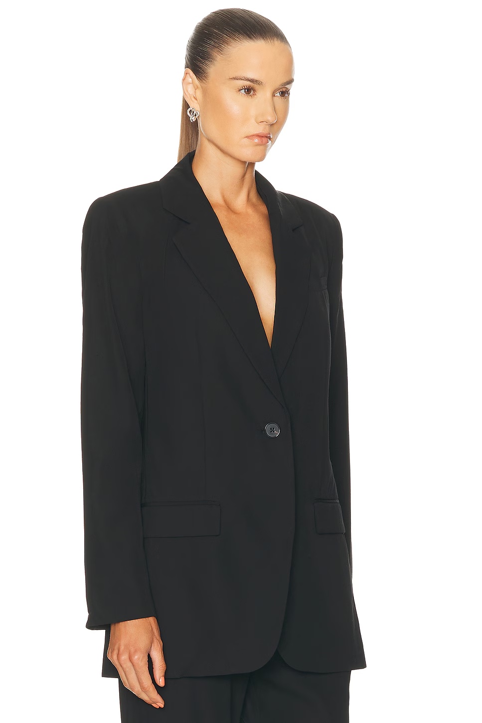 Double Layer Blazer & Top Black