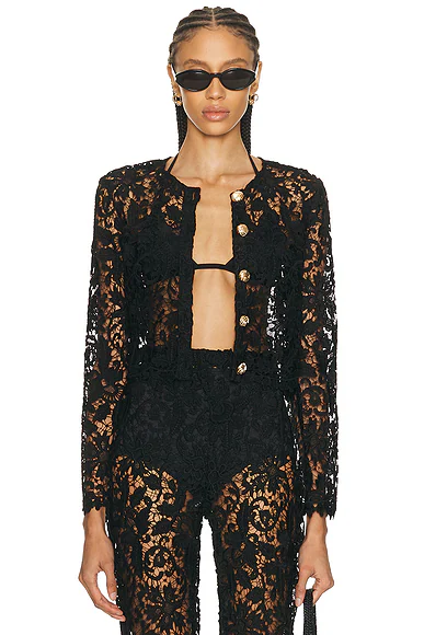 Coco Lace Cardigan Black