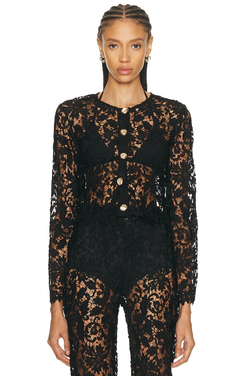 Coco Lace Cardigan Black