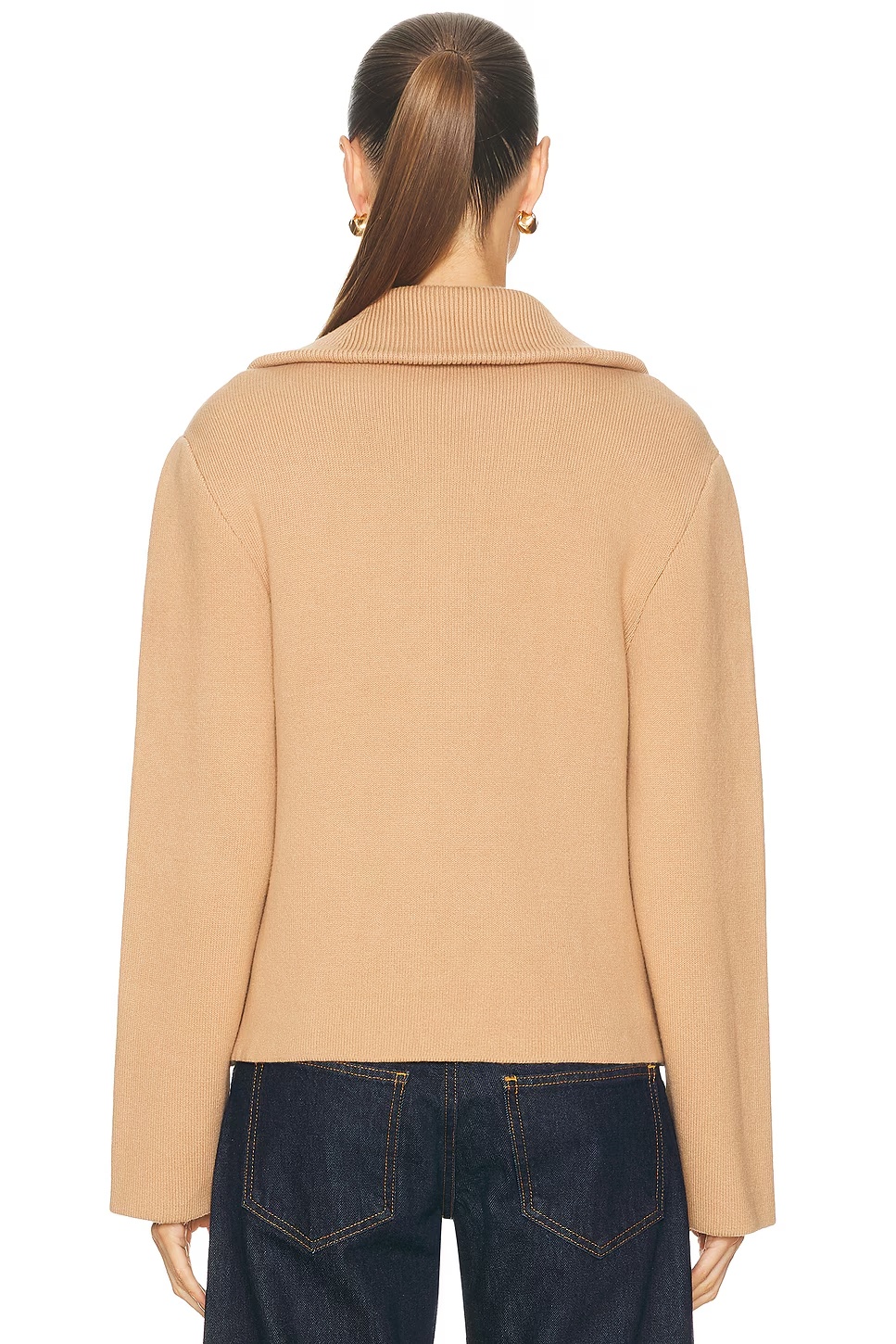by Marianna Avey Zip Cardigan Light Brown
