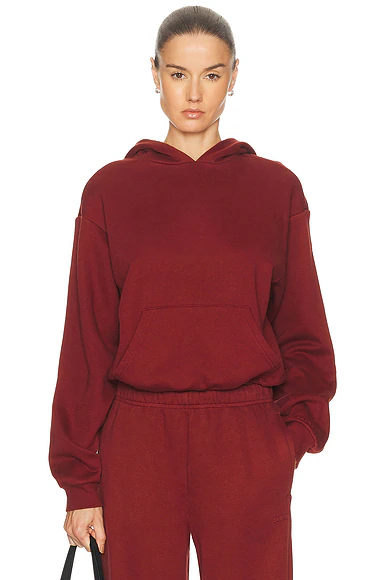 Cotton Fleece Classic Hoodie Merlot