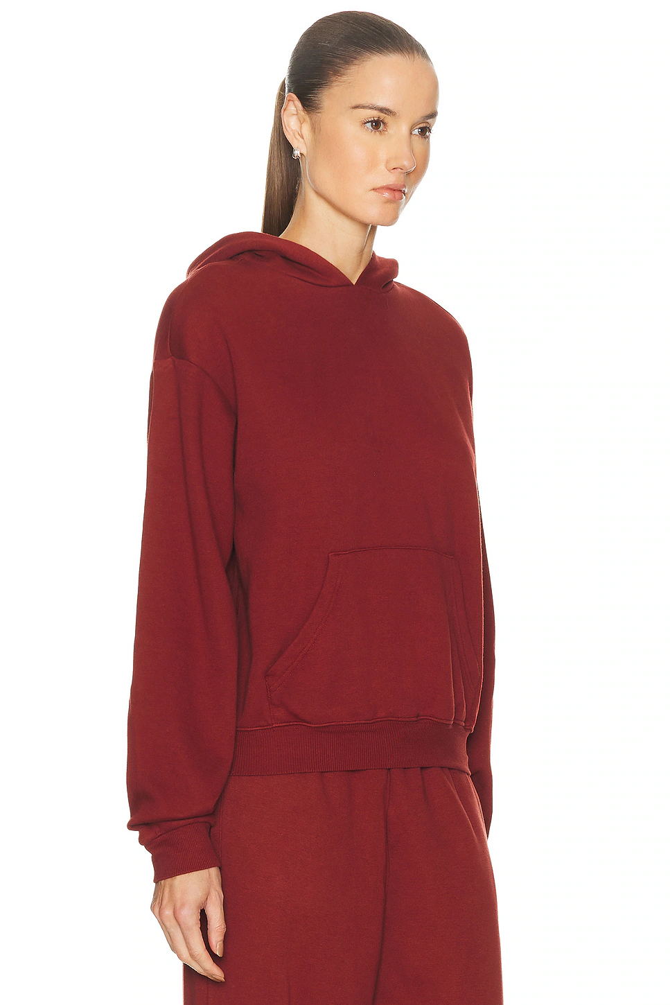Cotton Fleece Classic Hoodie Merlot
