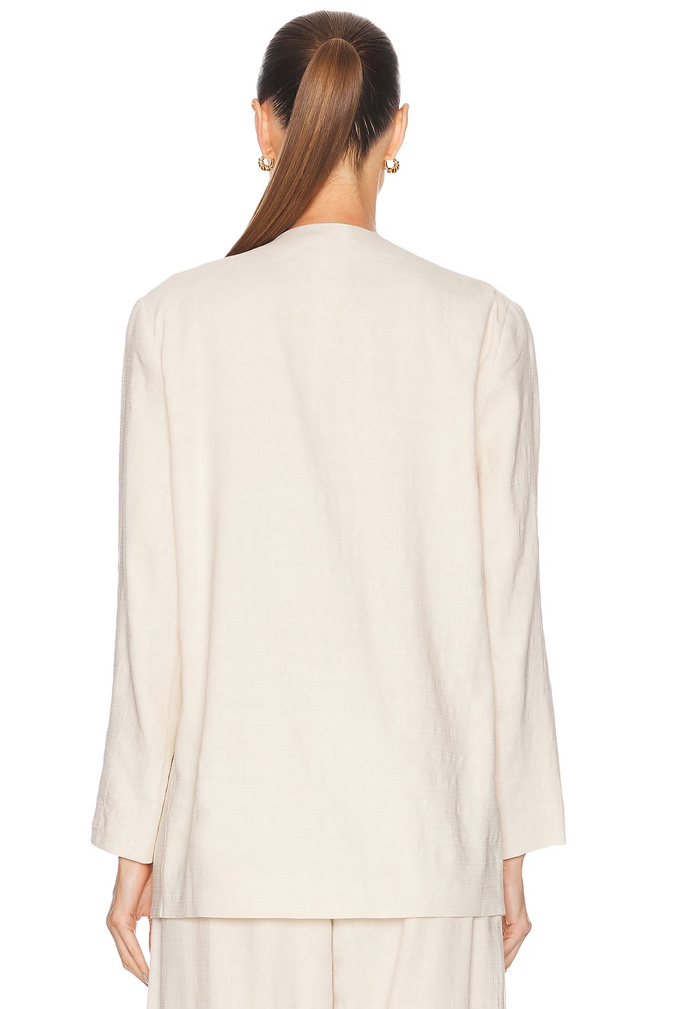 Belle Collarless Blazer Oat