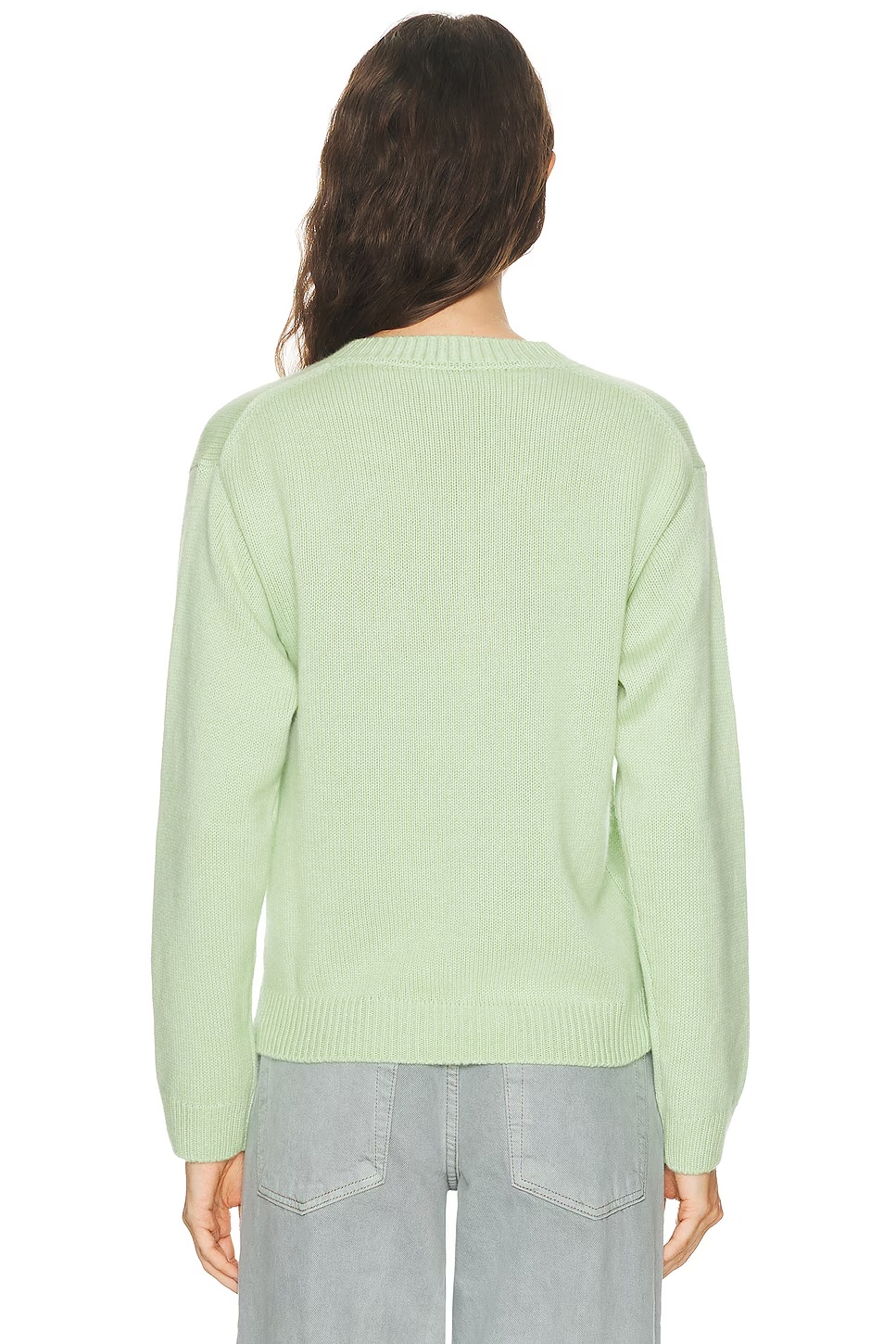 Nevia Cashmere V-Neck Sweater Light Green