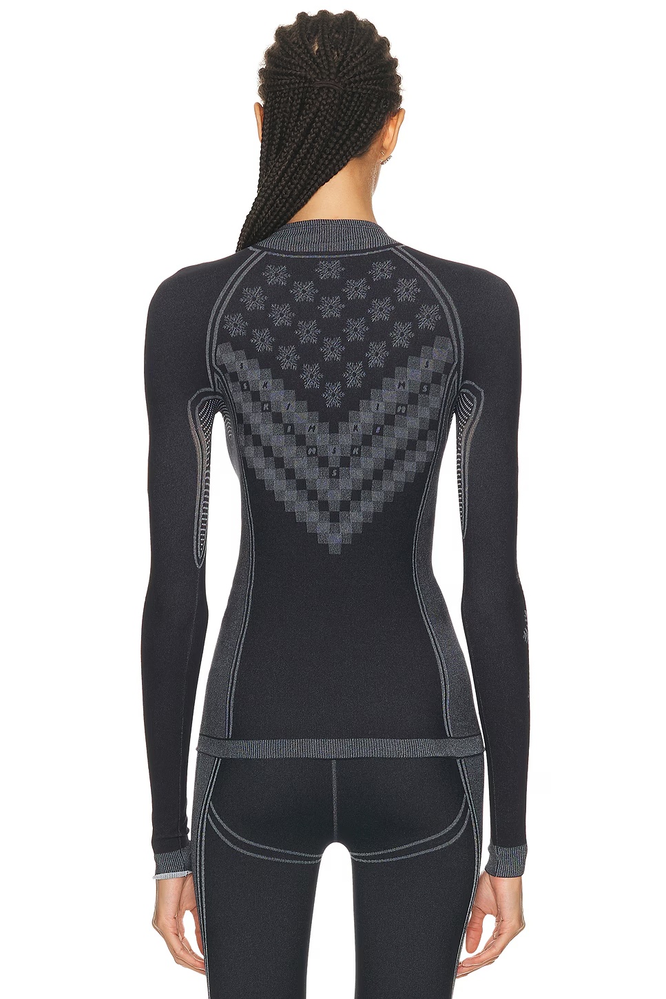 Ski First Layers Half Zip Long Sleeve Sweater Obsidian Winter Fairisle