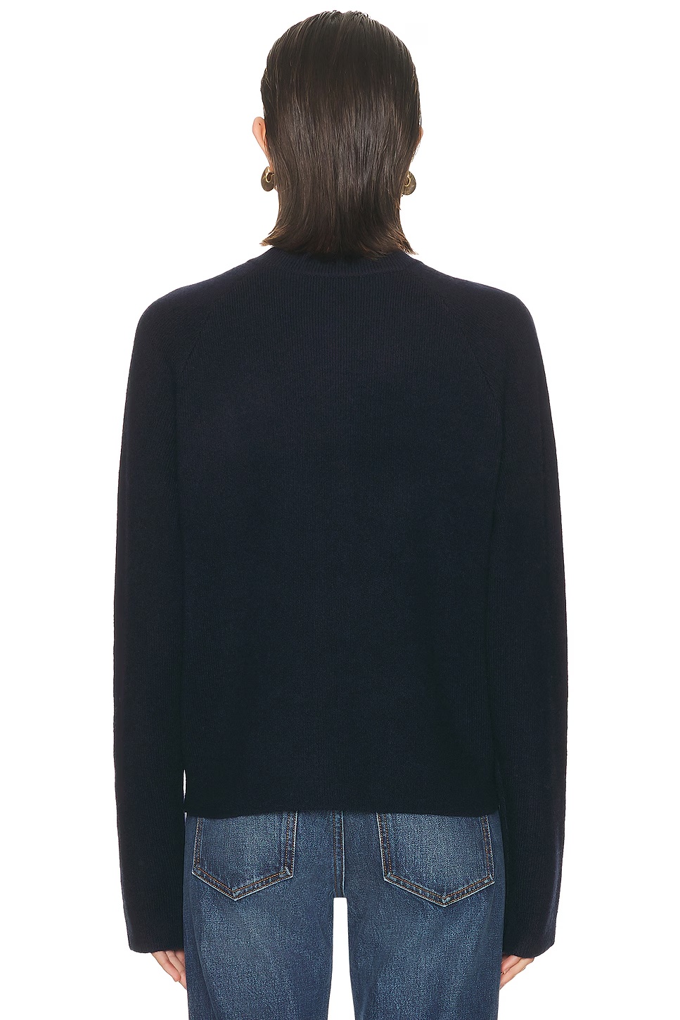 Hammered Button Cardigan Navy
