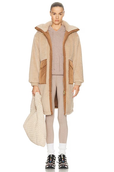 Theia Reversible Coat Light Taupe & Cocoa Dust