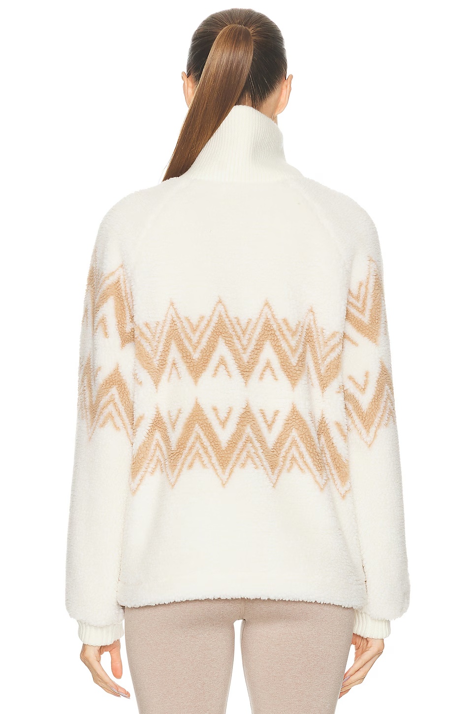 Hendrik Half Zip Sherpa Sweatshirt Egret