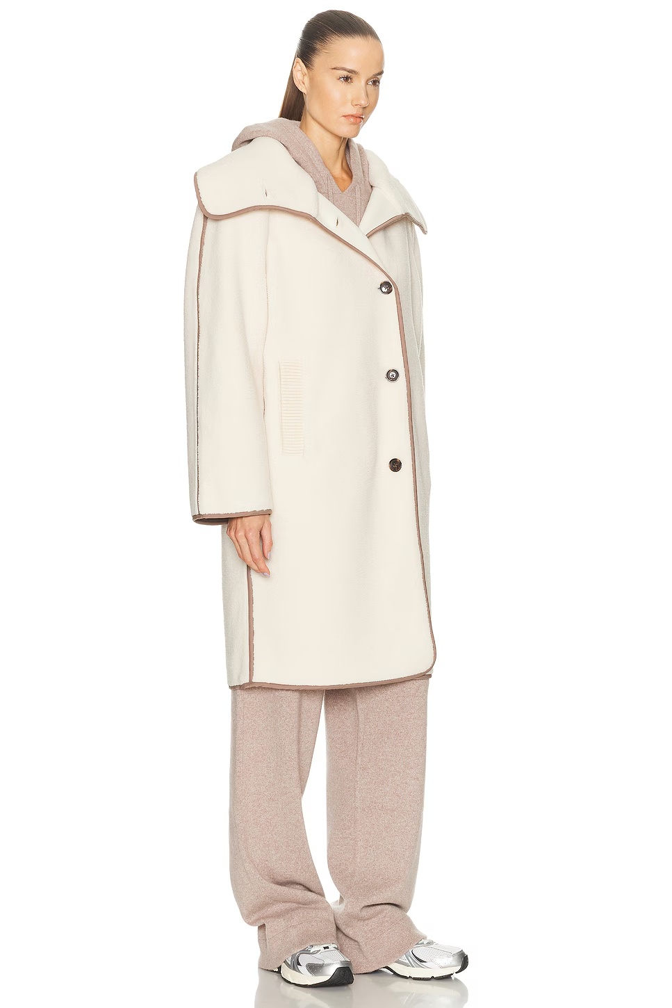 Clemence Sherpa Coat Sandshell