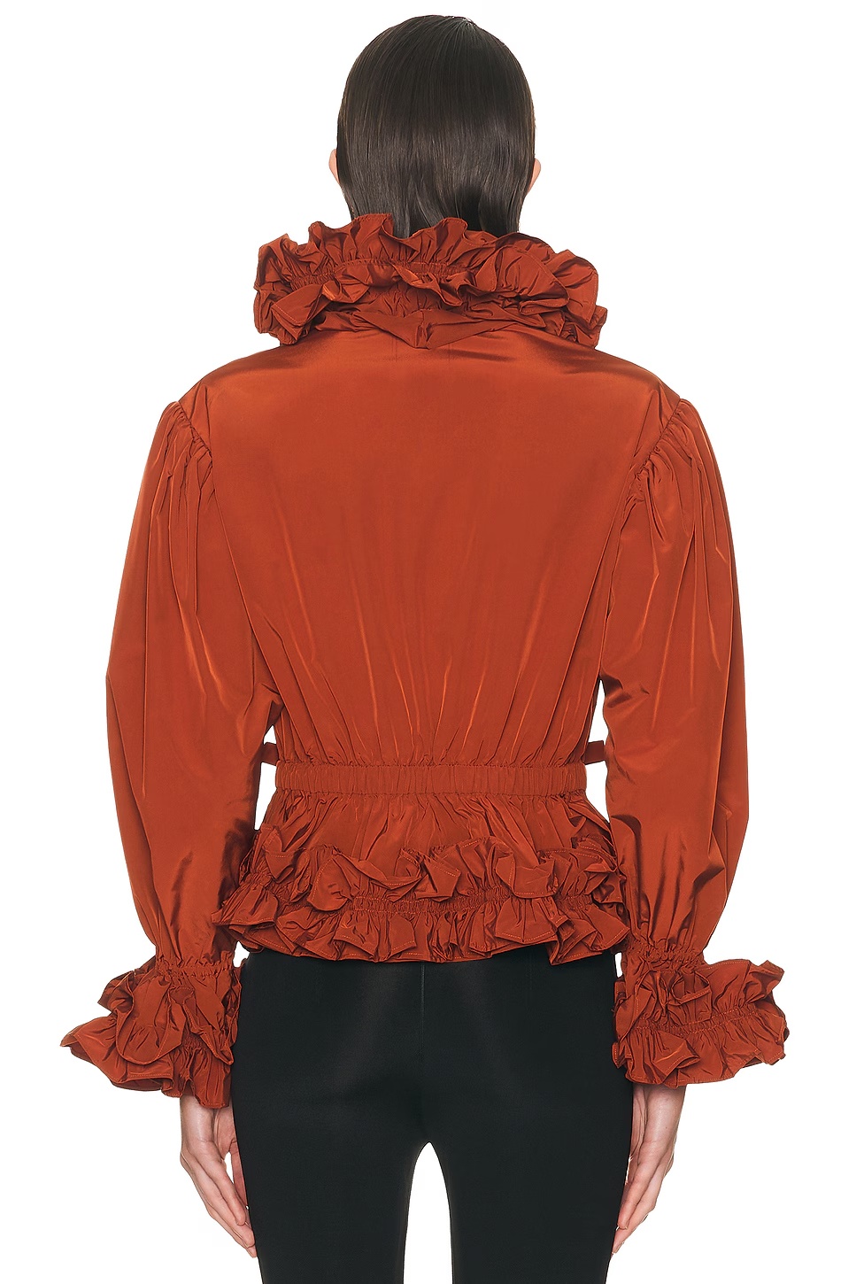 Lovise Ruffle Jacket Brown