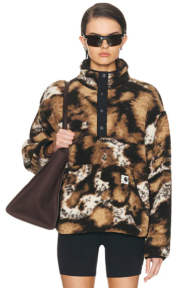 Elliot High Neck Liner Pullover Wild Dog Jacquard & Black