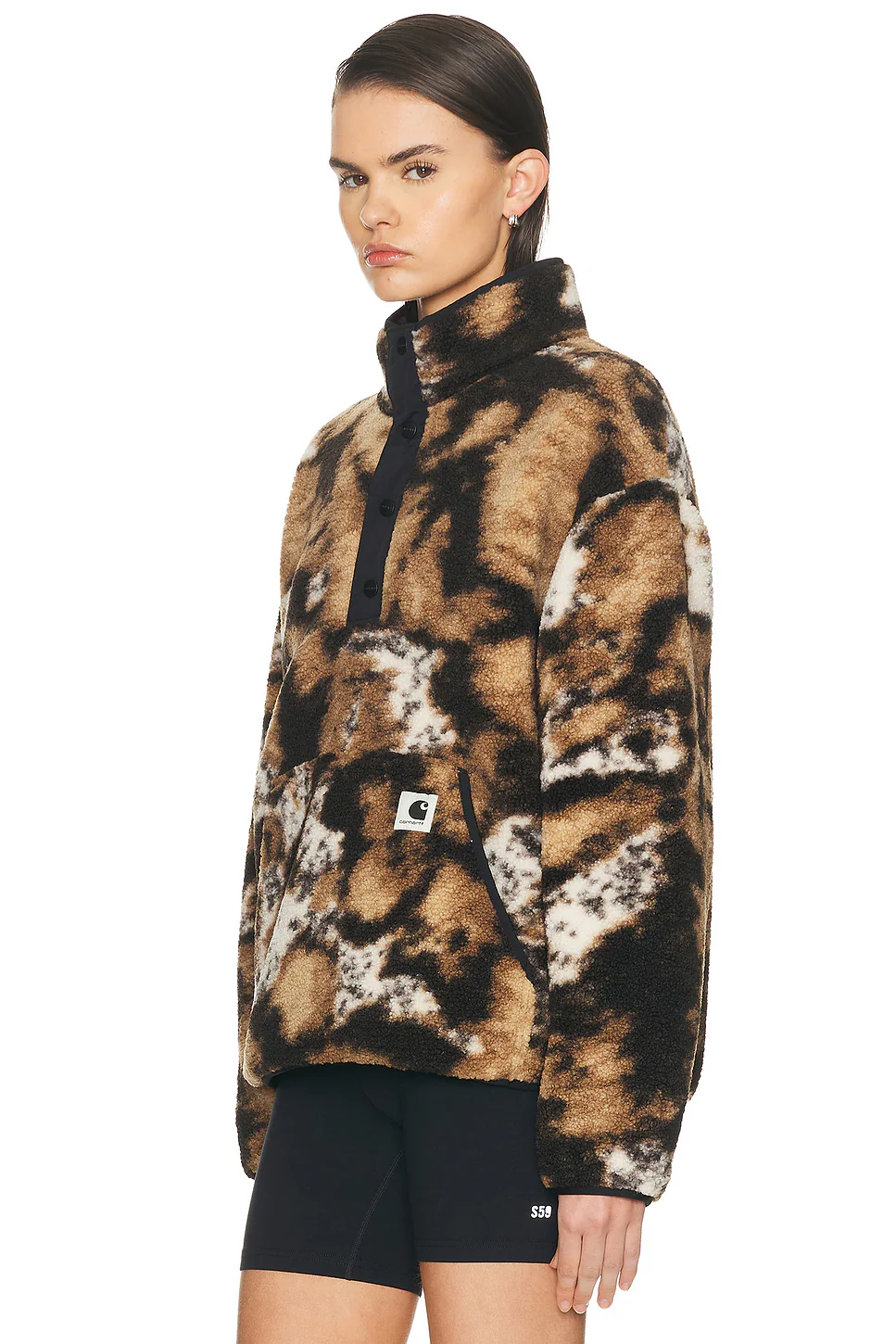 Elliot High Neck Liner Pullover Wild Dog Jacquard & Black
